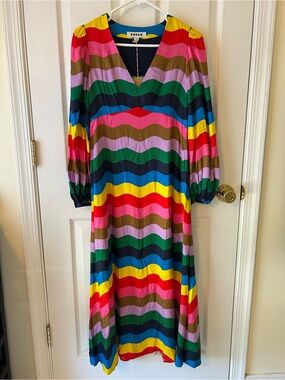 NWT Boden Francis Empire Rainbow Maxi Dress
